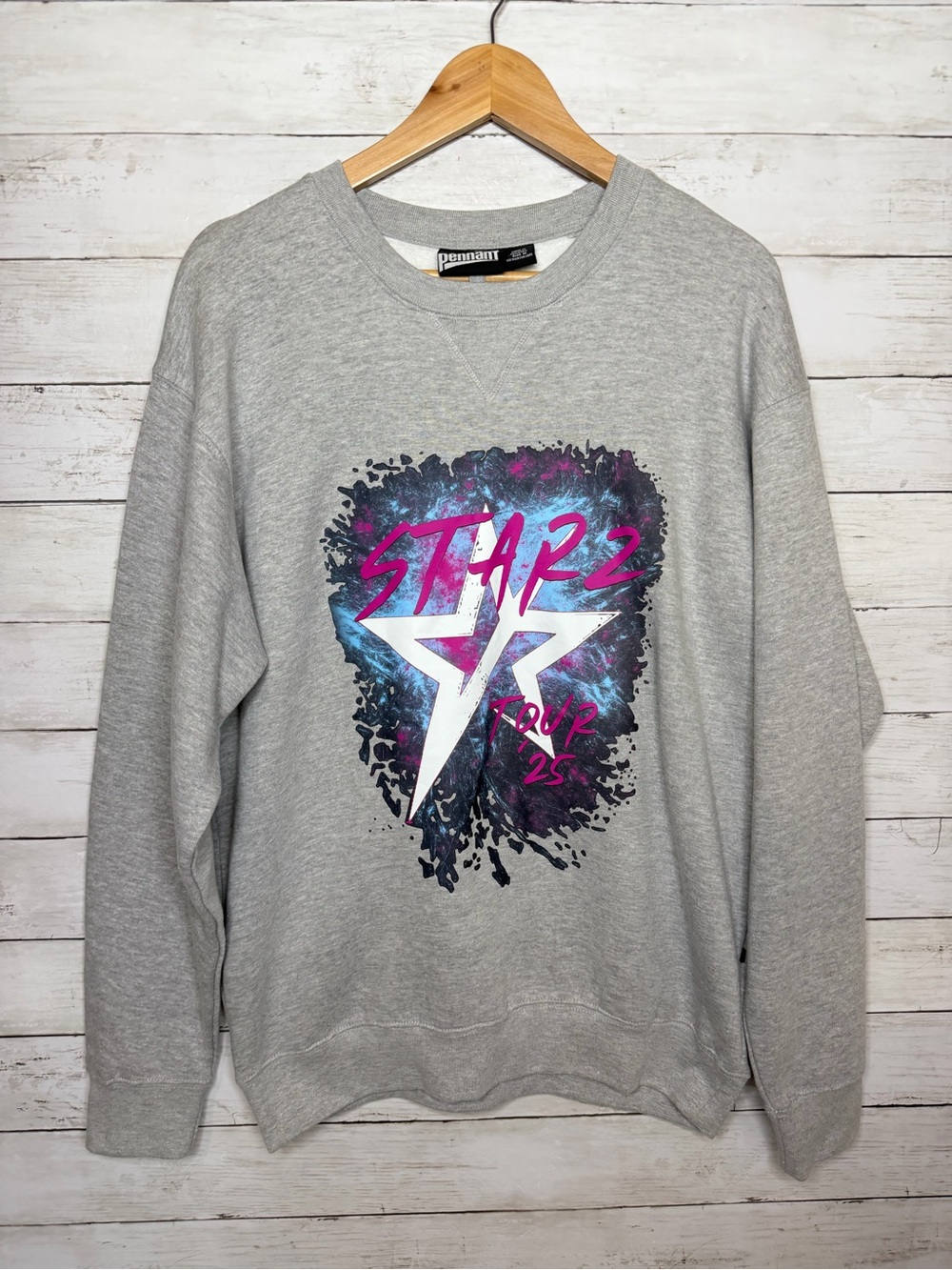 Starz Dance Competition Tour 25 Crewneck Sweatshirt Gray Pink Blue Dance Medium